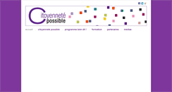 Desktop Screenshot of citoyennetepossible.com